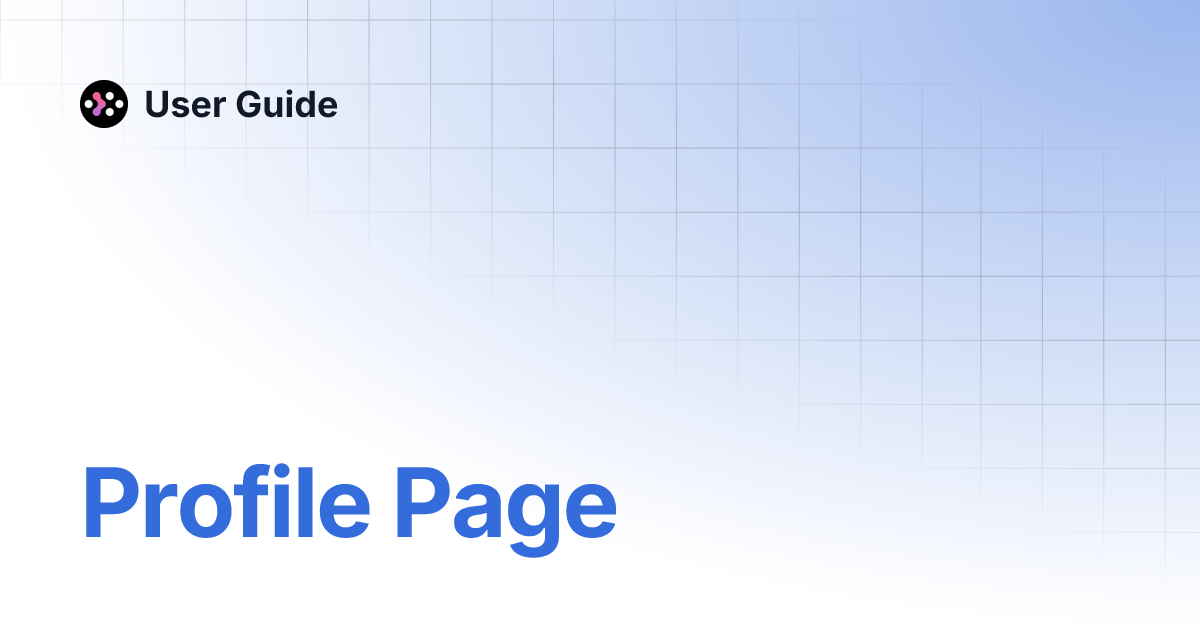 Profile Page | User Guide