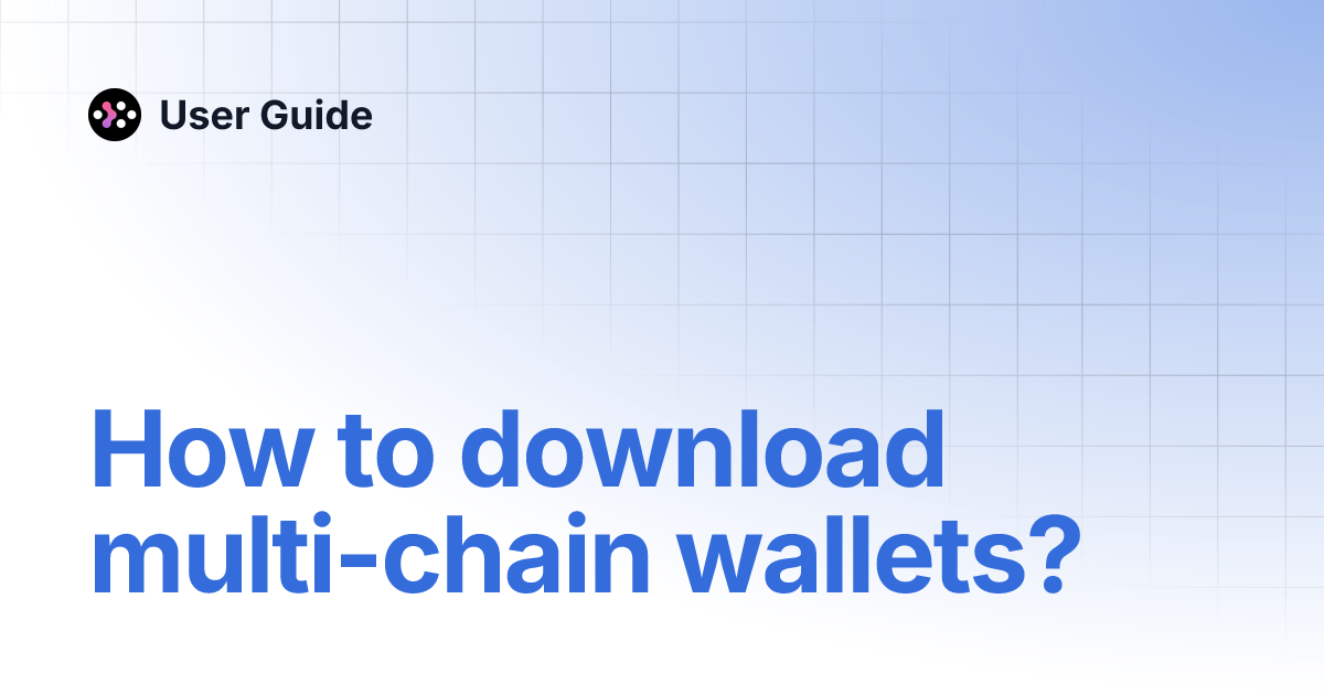 How to download multi-chain wallets? | User Guide