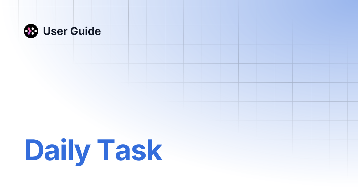 Daily Task | User Guide